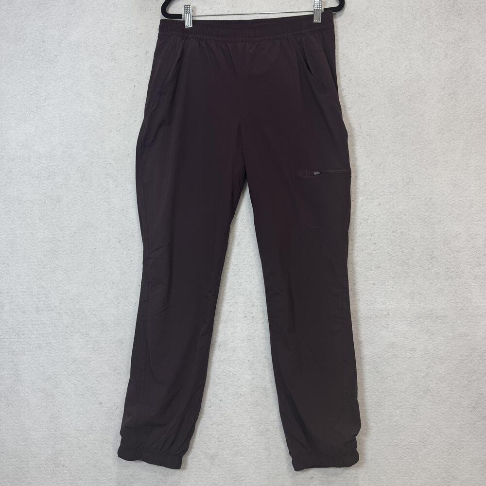 Eddie Bauer Jogger Pants Womens 6 Brown Fleece Lined Softshell Hiking Insulated